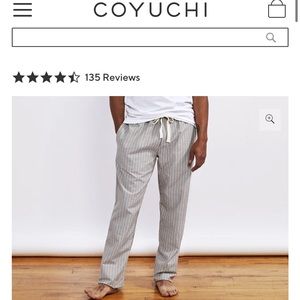 COPY - Coyuchi casual pants    Pajama pant striped new with tags